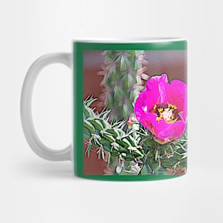 Pink Blooming Cholla Cactus Mug